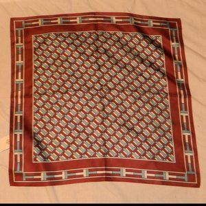 Tory Burch $128 84606 Tow for T Double Sided Neckerchief Wine/500 NWT!